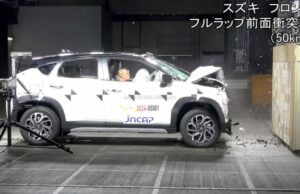 Los resultados de la prueba de éxito y cittle de Suzuki Fronx están en el centro de atención Uji tabrak Suzuki Fronx di Jepang