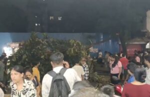 MUMBAI: Tree Branch Falls cerca de la estación de tren de Mulund en Mumbai, algunas personas han sufrido heridas leves, dicen los funcionarios Tree branch falls near Mulund station in Mumbai, some people have sustained minor injuries: Officials
