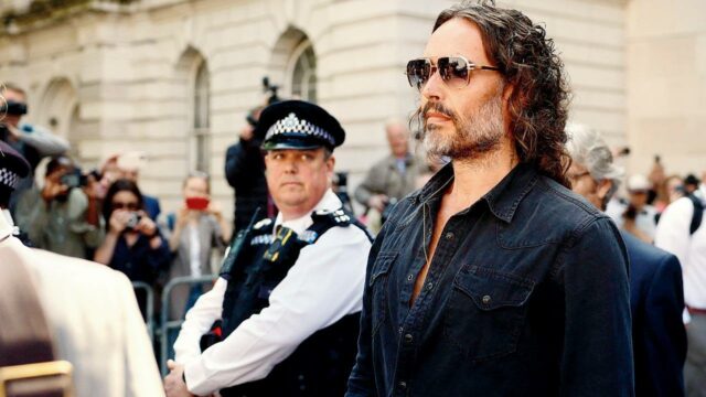 Russell Brand reaches London court for first hearing on rape, sexual assault case