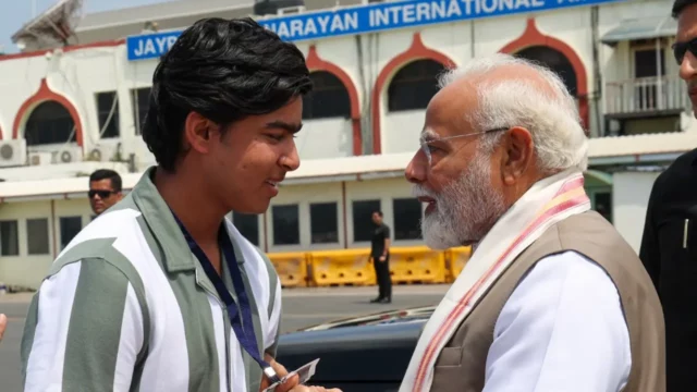 Young sensation Vaibhav Suryavanshi meets PM Modi at Patna airport