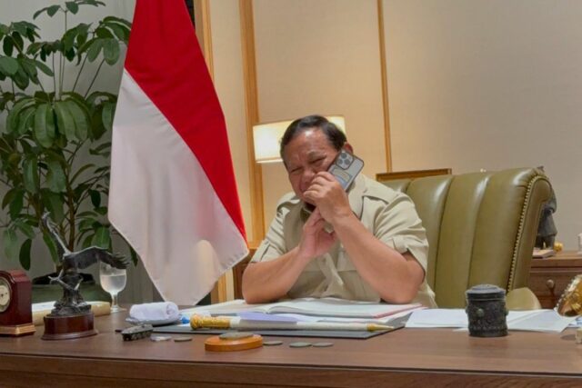 Prabowo recibió el teléfono de Trump para discutir la cooperación entre los dos países y la paz global.

