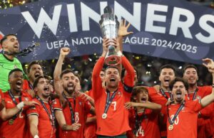 Portugal gana el título de la Liga de la Segunda Naciones después del éxito del tiroteo sobre España Portugal gana el título de la Liga de la Segunda Naciones después del éxito del tiroteo sobre España