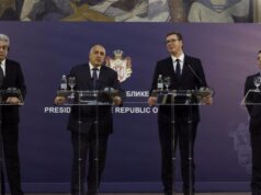 Los líderes de Serbia, Bulgaria, Rumania y Grecia asisten a la Conferencia de prensa conjunta Los líderes de Serbia, Bulgaria, Rumania y Grecia asisten a la Conferencia de prensa conjunta