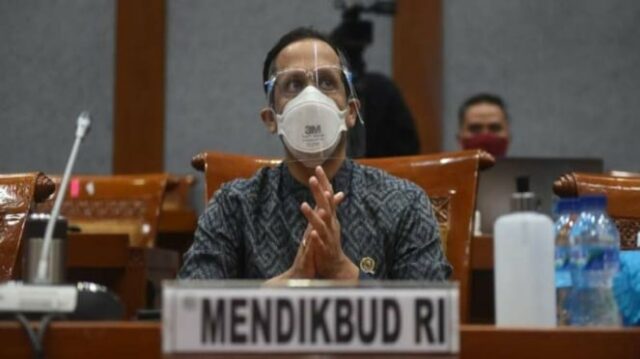 Eks Mendikbud Nadiem Makarim.