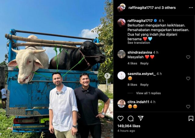Raffi Ahmad Beli 6 Ekor Sapi dari Irfan Hakim Buat Kurban: Premium dan Spesial!