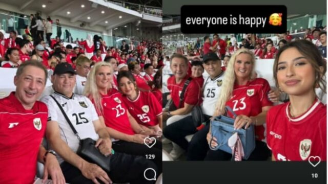 Jennifer Coppen Dukung Timnas di GBK, Akrab Banget Sama Keluarga Justin Hubner