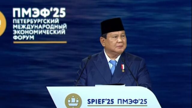 Asistiendo al Foro Económico Ruso, Prabowo dijo que el capitalismo puro produce desigualdades

