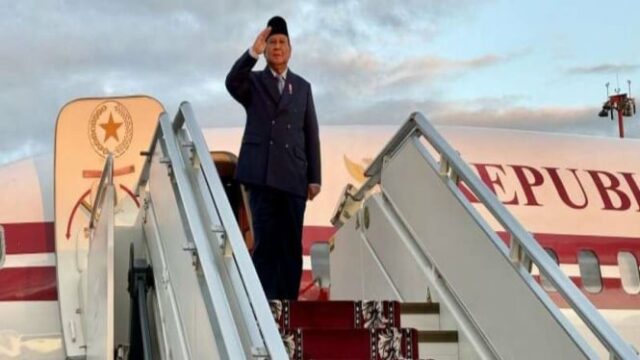 El presidente Prabowo regresó a Yakarta después de terminar la agenda en San Petersburgo

