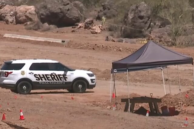 Restos humanos encontrados en Arizona Road en el medio de la construcción

