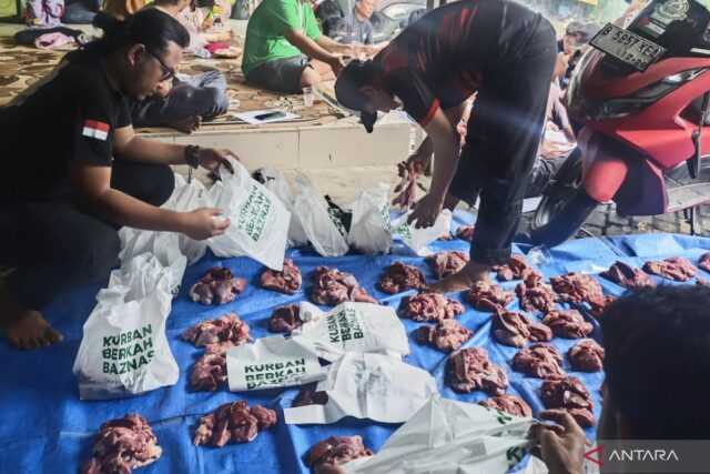Fundación Bekasi City Ypp sacrificó nueve cabras de cabras de Baznas RI

