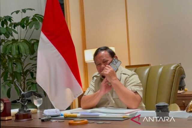 El presidente Prabowo recibió una llamada telefónica del presidente estadounidense El presidente Prabowo recibió una llamada telefónica del presidente estadounidense Donald Trump