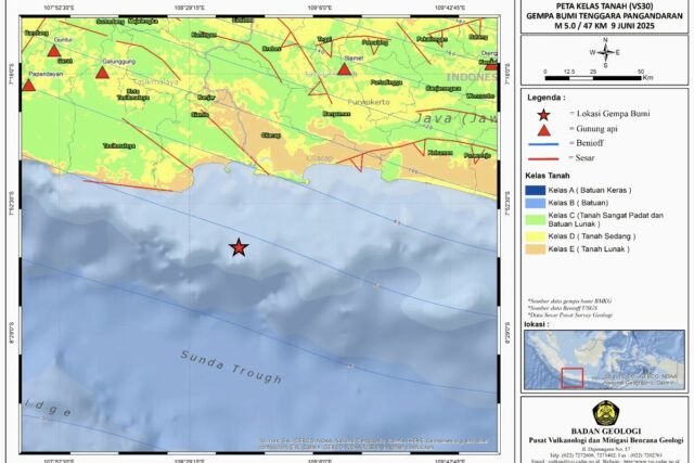 Esta es una exposición al análisis de la agencia geológica en el terremoto de magnitud 5.0 en Pangandaran

