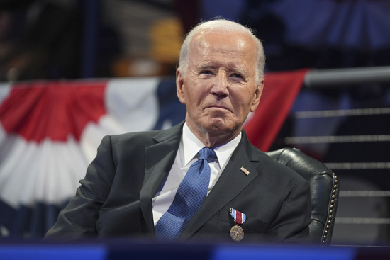 FILE -President Joe Biden attends the Department of Defense Commander in Chief farewell ceremony at Joint Base Myer-Henderson Hall, Jan. 16, 2025, in Arlington, Va. (AP Photo/Evan Vucci, File)