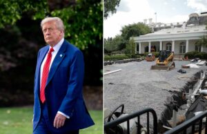 Nuevas fotos se muestran más tarde, mientras que el jardín de rosas de la Casa Blanca está excavada, pavimentada Nuevas fotos se muestran más tarde, mientras que el jardín de rosas de la Casa Blanca está excavada, pavimentada