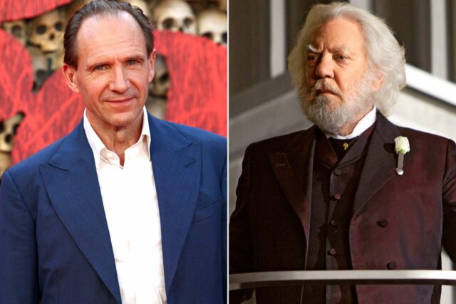 Ralph Fiennes se emocionó 'por participar en el papel de los Juegos de Hambre de Donald Sutherland fallecidos

