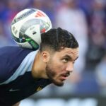 STUTTGART, GERMANY - JUNE 5: Rayan Cherki #25 of France warms up before the UEFA Nations League 2025 semifinal match between Spain and France at Stuttgart Arena on June 5, 2025 in Stuttgart, Germany. (Photo by Catherine Steenkeste/Getty Images)