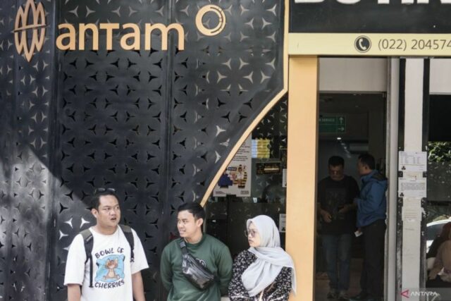 El precio del oro de Antam continúa aumentando, ahora alcanzando Rp1,968 millones/gramo

