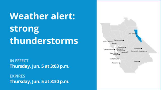 Update: Marble-sized hail predicted with thunderstorms to hit the Greater Lake Tahoe Area Thursday