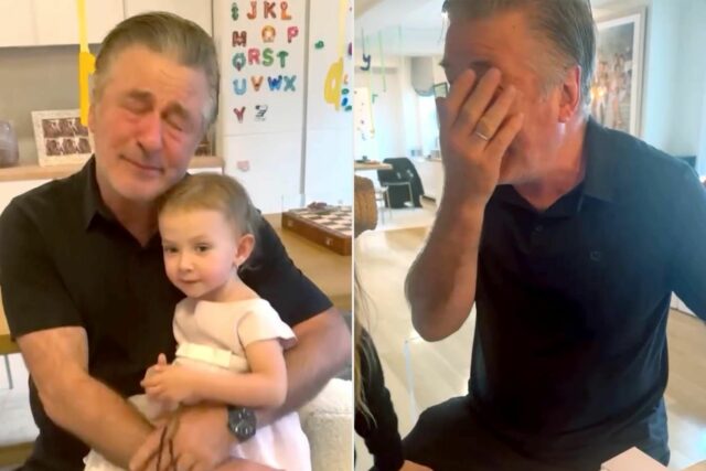 Alec Baldwin obtiene regalos de apertura emocionales con niños en el video del Día del Padre

