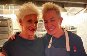 Anne Burrell con su colega Star Food Network 6 días antes de su muerte Anne Burrell con su colega Star Food Network 6 días antes de su muerte