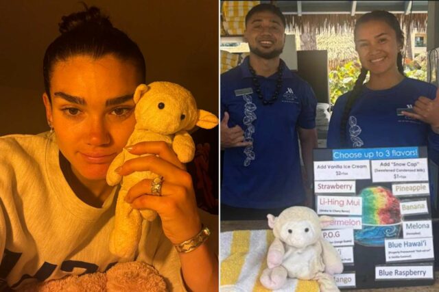 Mujer conmocionada después de que los trabajadores del hotel encuentren un animal infantil perdido (exclusivo)

