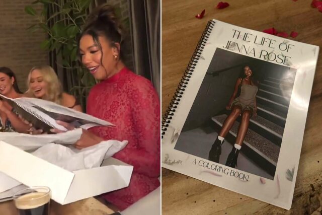 La mujer hace un libro para colorear personalizado para el La mujer hace un libro para colorear personalizado para el cumpleaños del amigo (exclusivo)