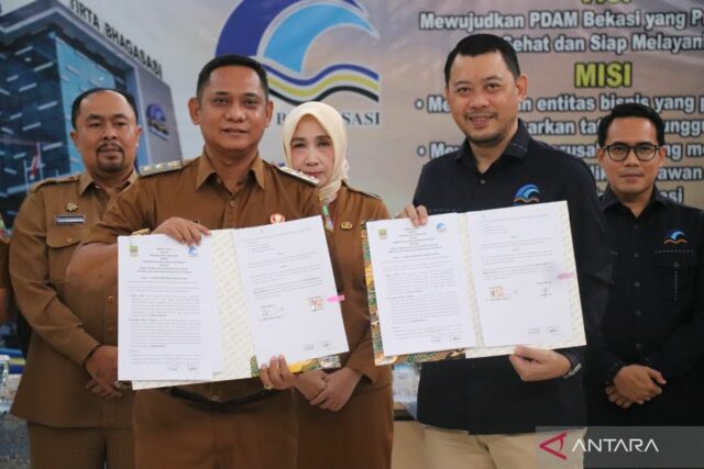 El gobierno de Bekasi Regency recibe activos de Perumda Tirta Bhagasasi

