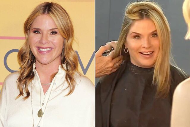 Jenna Bush Hager corta su largo cabello rubio en un bob en televisión en vivo

