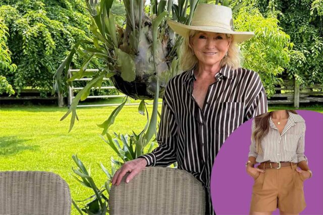 La camisa a rayas de Martha Stewart se parece a La camisa a rayas de Martha Stewart se parece a esta top Amazon