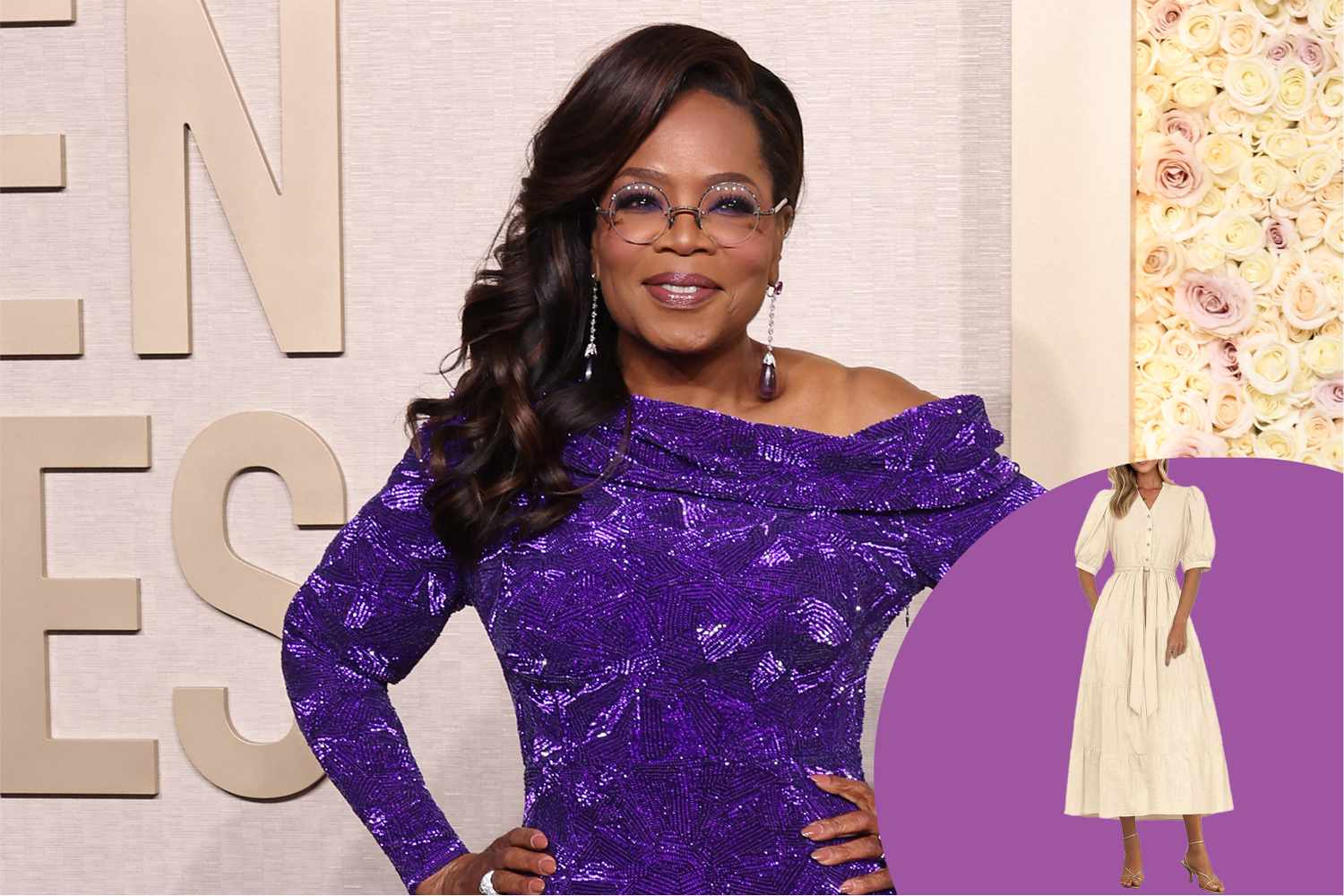 Oprah llevaba una camisa midi, y la apariencia comienza en $ 19

