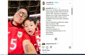 ¡Hazlo! Desta invite a los niños a ver a Timnas, recuerde la primera vez en el GBK Bareng del padre fallecido