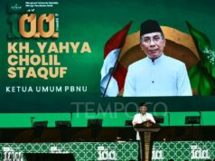 Gus Yahya dijo que Rais Am-Gus Ipul estuvo ausente en el evento de Harlah NU
| Gus Yahya dijo que Rais Am-Gus Ipul estuvo ausente en el evento de Harlah NU
|