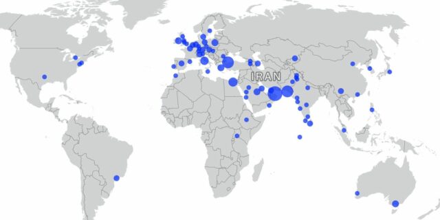 MAPEO: Los ataques iraníes obligan a desviar al menos 145 vuelos

 | Transportation,us-iran-conflict,airlines,aviation,iran,qatar-airways,emirates,flight-woes,flight-diversion,trending-uk