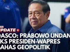 Presidentes de partidos políticos, expresidentes y empresarios se reúnen en Prabowo
| Prabowo da la bienvenida a la llegada de SBY al palacio esta tarde
|