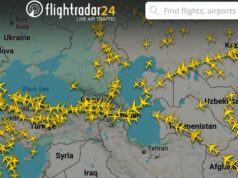 Las aerolíneas utilizan este pedazo de cielo para evitar el espacio aéreo cerrado
| Transportation,Military & Defense,iran,russia,middle-east,airline Las aerolíneas utilizan este pedazo de cielo para evitar el espacio aéreo cerrado
| Transportation,Military & Defense,iran,russia,middle-east,airline