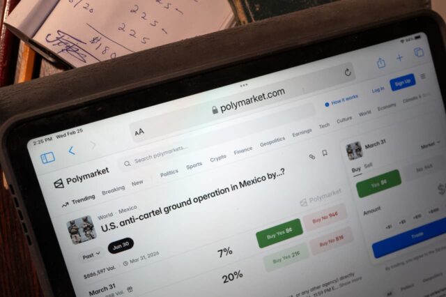 Las apuestas en el mercado de predicciones vinculadas al conflicto con Irán alimentan la reacción por sospechas de uso de información privilegiada

 | 