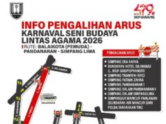 El gobierno de la ciudad de Semarang está listo para realizar el desfile Ogoh-ogoh, que involucra ingeniería de tráfico y áreas de estacionamiento.
| El gobierno de la ciudad de Semarang está listo para realizar el desfile Ogoh-ogoh, que involucra ingeniería de tráfico y áreas de estacionamiento.
|