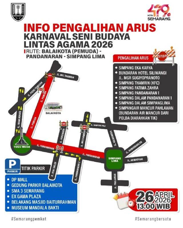 El gobierno de la ciudad de Semarang está listo para realizar el desfile Ogoh-ogoh, que involucra ingeniería de tráfico y áreas de estacionamiento.

 | 