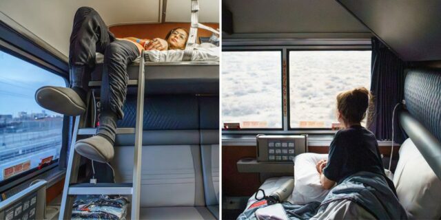 Habitación Amtrak: duerma en la cama superior o en la Habitación Amtrak: duerma en la cama superior o en la cama superior. la litera de abajo
| Travel,travel,lifestyle,amtrak,amtrak-bedroom,overnight-trains,photos,photo-slideshow,visual-features,chicago-california-zephyr-2026