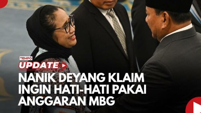 Nanik se reúne con Prabowo e informa sobre la eficiencia Nanik se reúne con Prabowo e informa sobre la eficiencia presupuestaria de MBG
|
