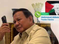 Prabowo recibió una llamada telefónica del presidente palestino Mahmoud Abbas
| Prabowo recibió una llamada telefónica del presidente palestino Mahmoud Abbas
|