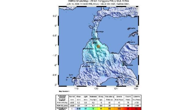 Terremoto de magnitud 6,7 sacude Palu, sin potencial de tsunami

 | 