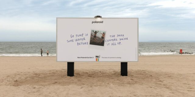 Anuncio anti-IA de Polaroid: ve a nadar antes de que los centros de datos beban el agua

 | AI,Tech,Advertising,polaroid,technology,ai,data-centers