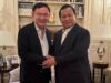Prabowo se reúne con el ex primer ministro tailandés en Kertanegara
| Prabowo se reúne con el ex primer ministro tailandés en Kertanegara
|