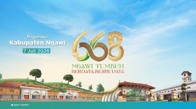 El gobierno del distrito de Ngawi celebra el 668º aniversario El gobierno del distrito de Ngawi celebra el 668º aniversario y fomenta el desarrollo basado en el carácter y la cooperación mutua
|