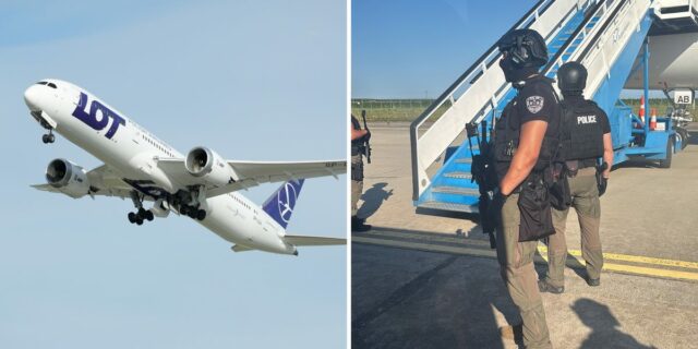 Vuelo de Polish Airlines a Israel secuestrado tras falsa alerta Vuelo de Polish Airlines a Israel secuestrado tras falsa alerta de secuestro
| Transportation,air-travel,flights,lot-polish-airlines,idf,bulgaria,fighter-jets,exclusive